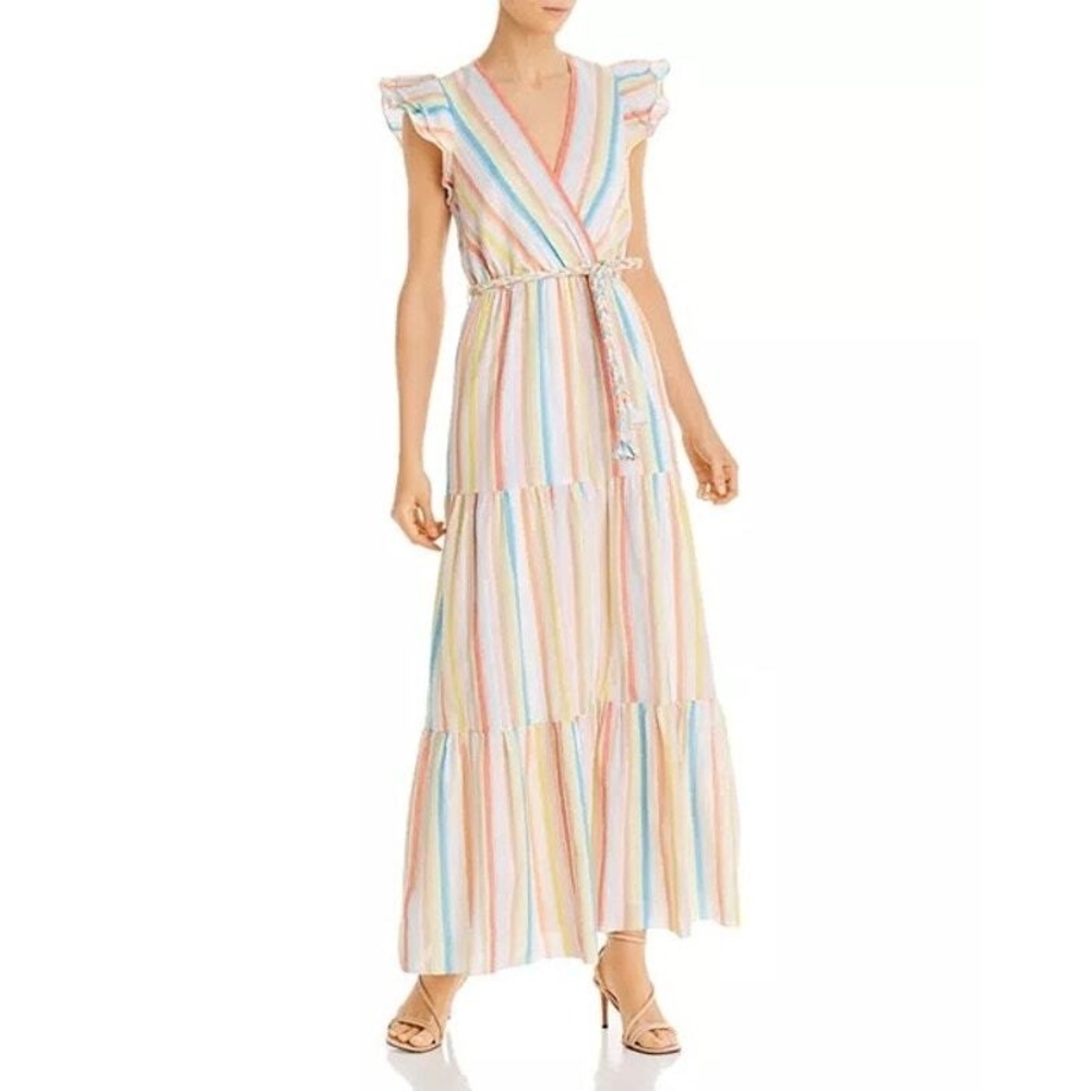 SAYLOR Pastel Multi-Stripe Maxi Dress